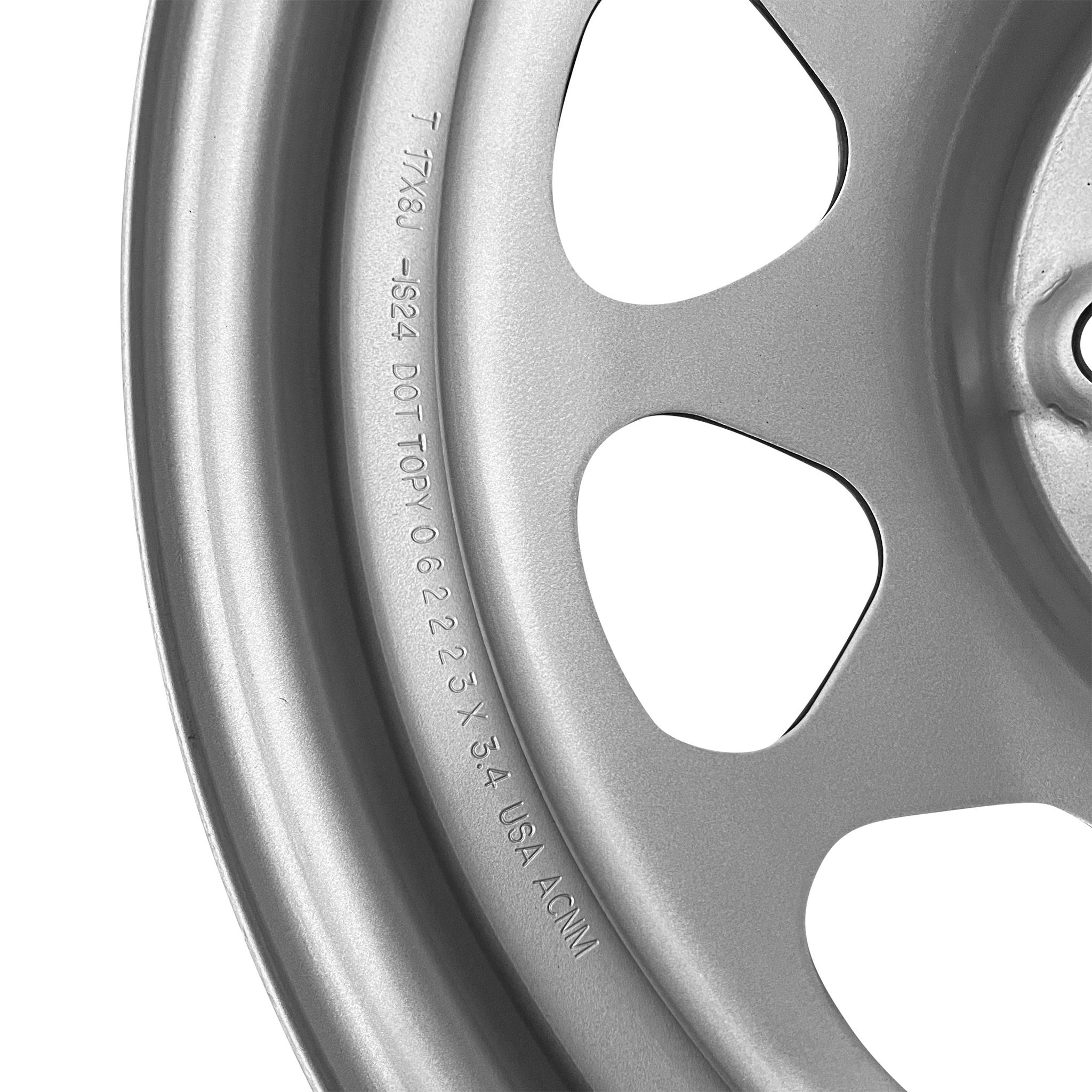 2019-2025 17x8 Chevrolet Silverado 1500 Genuine OEM Take-Off Steel Wheel / Rim view 4