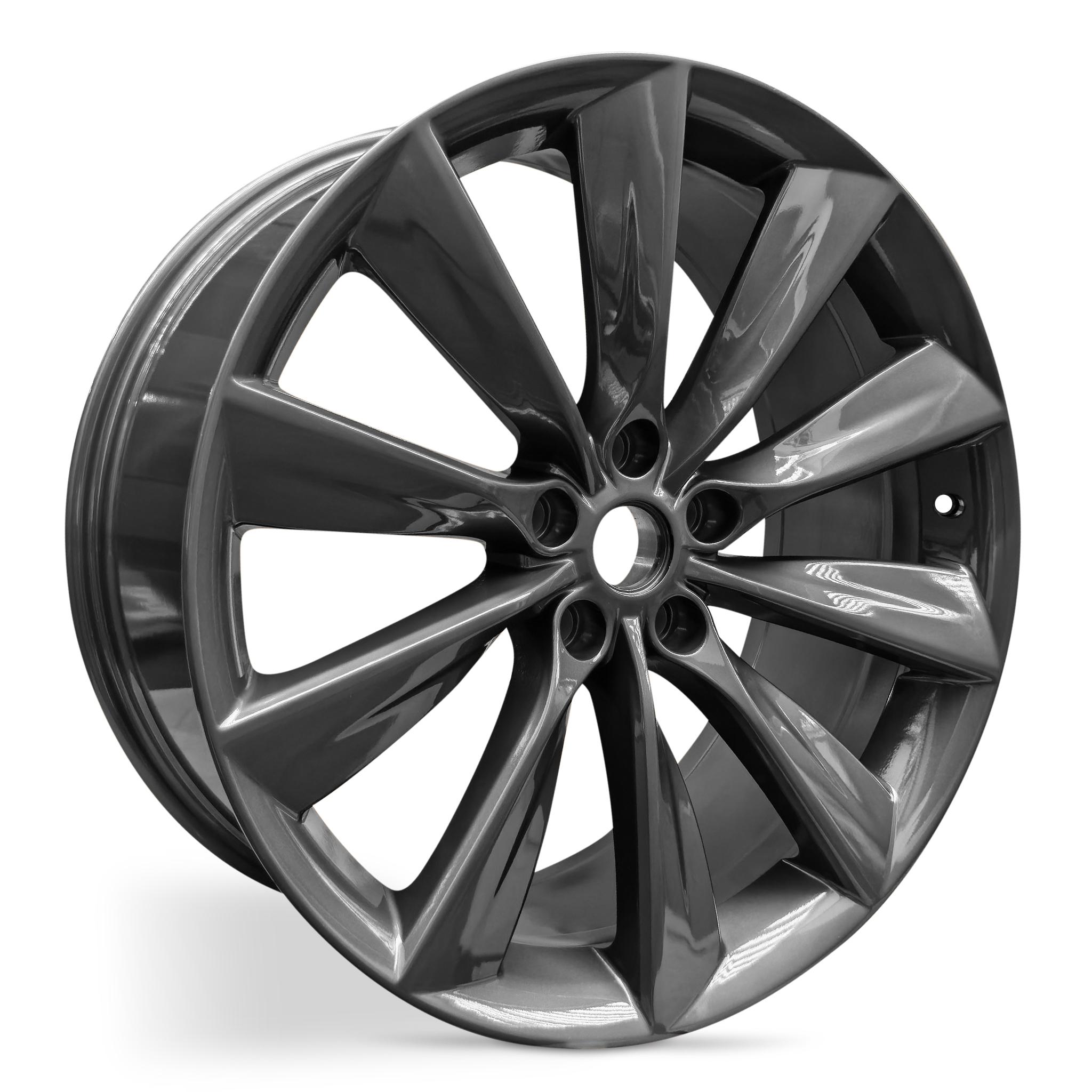 2012-2017 21x9 Tesla Model S Rear Alloy Wheel / Rim view 2