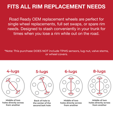 2015-2020 17x8 GMC Yukon Genuine OEM Steel Wheel / Rim view 7