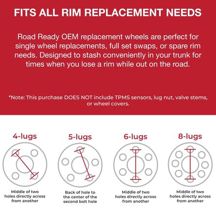 2010-2013 17x4 Infiniti EX Series Compact Spare Steel Wheel / Rim view 7