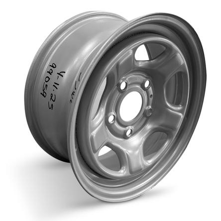 2016-2017 16x6.5 Fiat 500 Genuine OEM Steel Wheel / Rim view 2