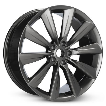 2012-2017 21x9 Tesla Model S Rear Alloy Wheel / Rim view 2