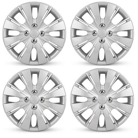 2012-2014 Toyota Yaris Four Piece Set Silver Wheel Cover Caps / Hubcaps