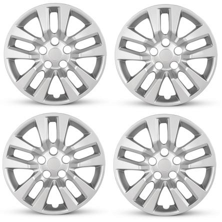 2007-2018 Nissan Altima Four Piece Set 16" Silver Cover Caps / Hubcaps