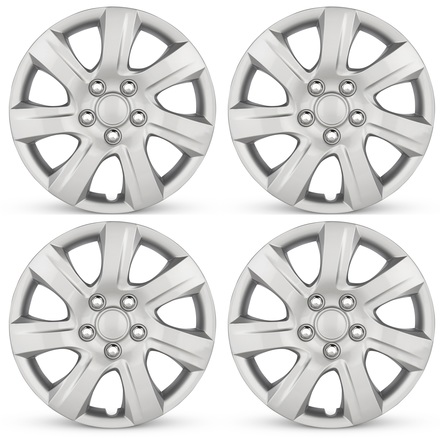 2010-2011 Toyota Camry Four Piece Set Silver Wheel Cover Caps / Hubcaps