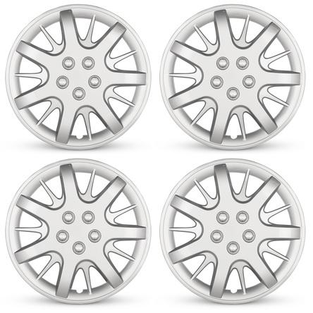 2003-2011 Chevrolet Impala Four Piece Set Silver Wheel Cover Caps / Hubcaps