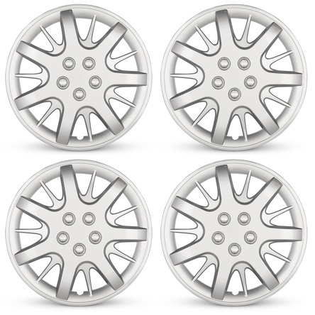 2004-2005 Chevrolet Monte Carlo Four Piece Set Silver Wheel Cover Caps / Hubcaps