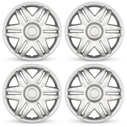 2000-2001 Toyota Camry Four Piece Set Silver Wheel Cover Caps / Hubcaps
